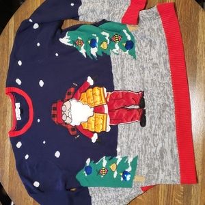 Tacky Ugly Christmas Santa Sweater XXL